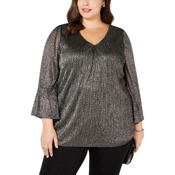 Alfani Metallic Lined blouse - Picture 1 of 2
